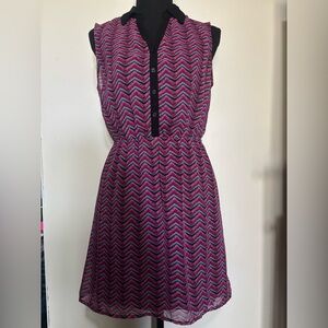 No Boundaries Hi-low Chevron Purple Dress